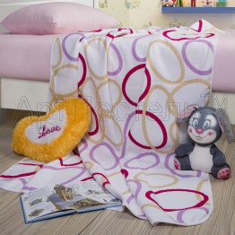Одеяло-покрывало детское трикотажное "Круги"