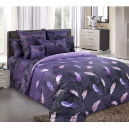 Комплект постельного белья из сатина "Дуновение 5" (фиолетовый)