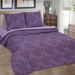 Комплект постельного белья "Зима-Лето" из поплина "Вирджиния" (фиолетовый)