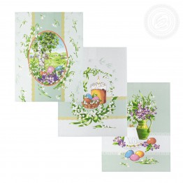 Комплект кухонных полотенец из рогожки "Весна"